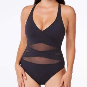 Bleu Rod Beattie Don't Mesh With Me One Piece Swimsuit - Size 8